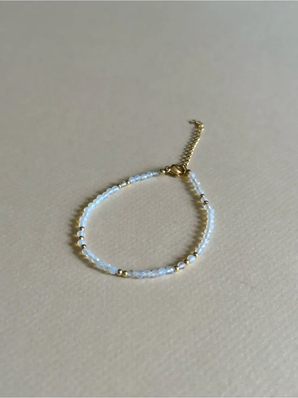 Moonstone Beaded Bracelet #2709